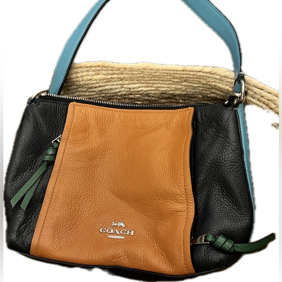 Coach colorblock Leather Shoulder Bag - Picture 11 of 13